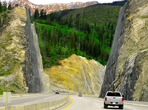 blasted rock on transcanada new new kicking horse bridge